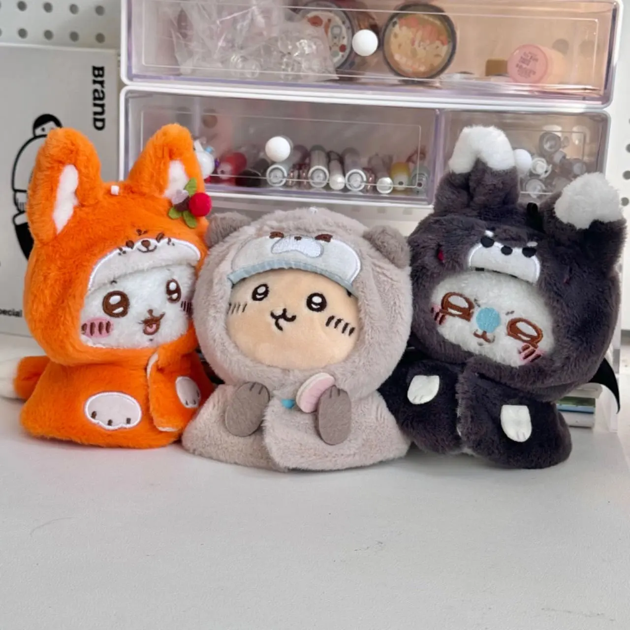 10cm doll clothes animal doll clothes  small animal cloak line puppy cotton doll with cute clothing kpop hat cloak