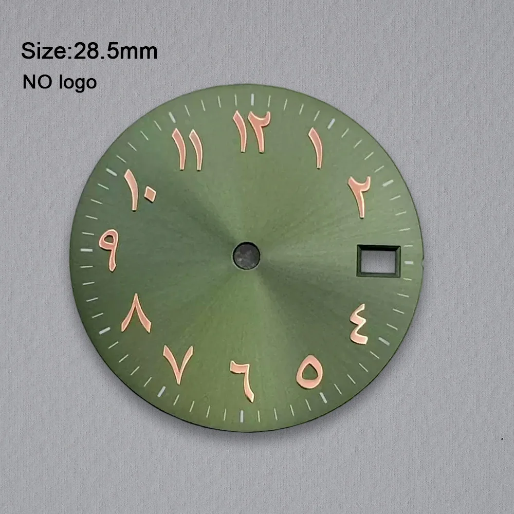 Nh35 Dial No Logo 28.5mm Watch Arabic Numeral Dial For NH35 Movement Custom Logo Watch Dials Hands Accessories Repair Tools