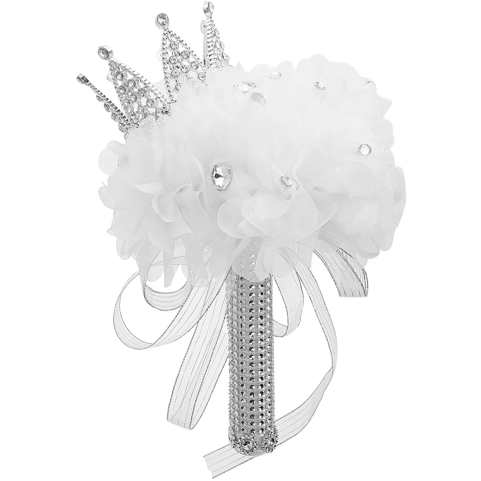 

Bridal Bouquet Artificial Flowers White Bridesmaids Wedding Supply Lightweight Durable Realism Simulation Boho Prom Photoshoot