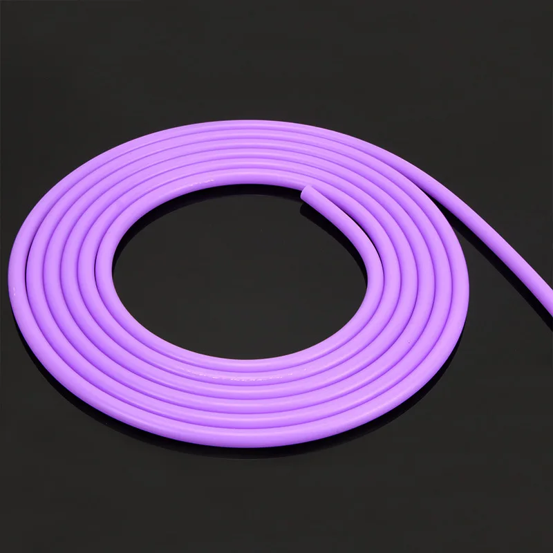 Tubo de borracha de silicone roxo, produto comestível, mangueira flexível insípido, resistente de alta temperatura, 2x4 4x6 5x7 6x8, 1 identificação do medidor, 2 3 4 5 6mm