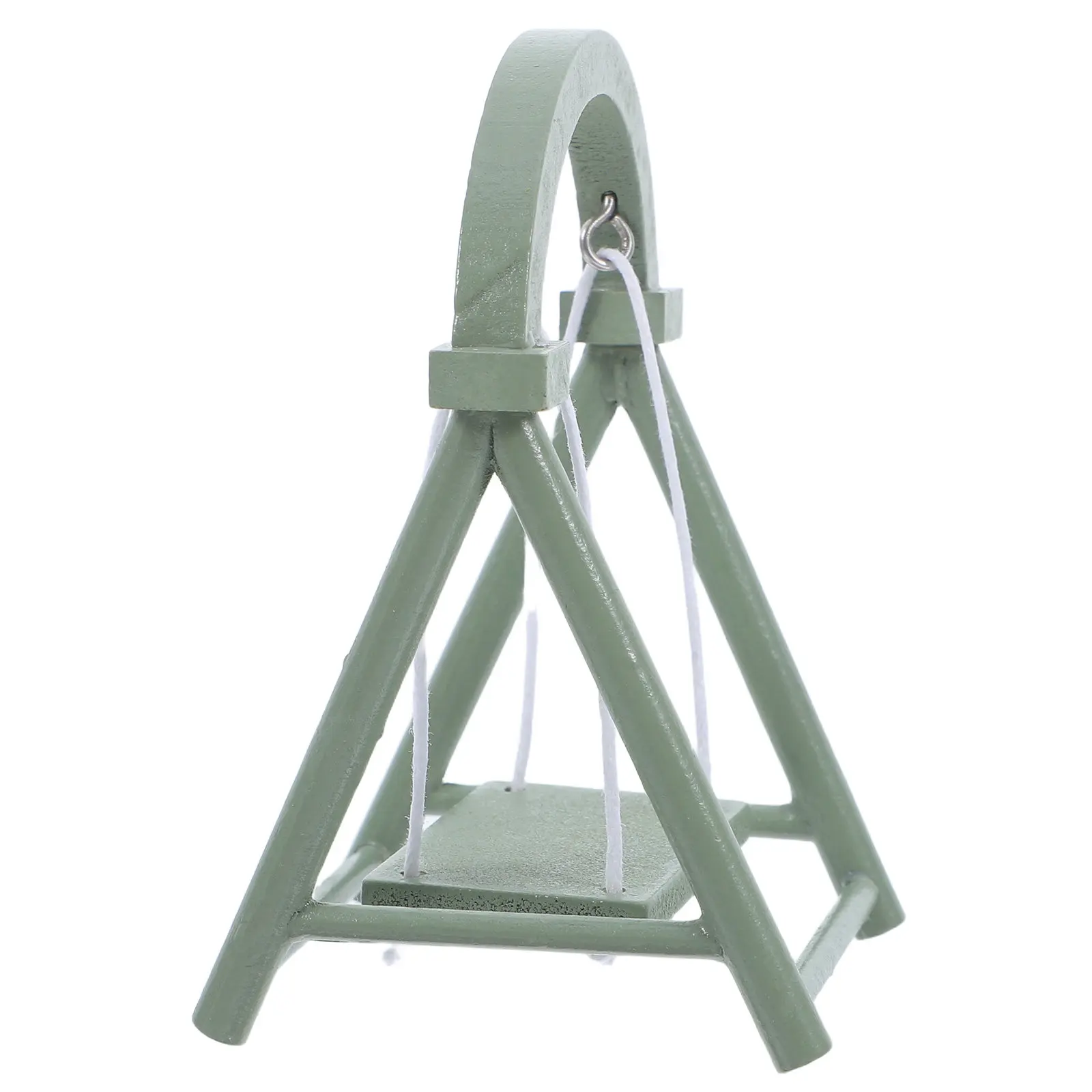 

Miniature Wooden Swing Compact Size for Dollhouse Garden Furniture Miniature Accessory DIY Craft Home Decoration