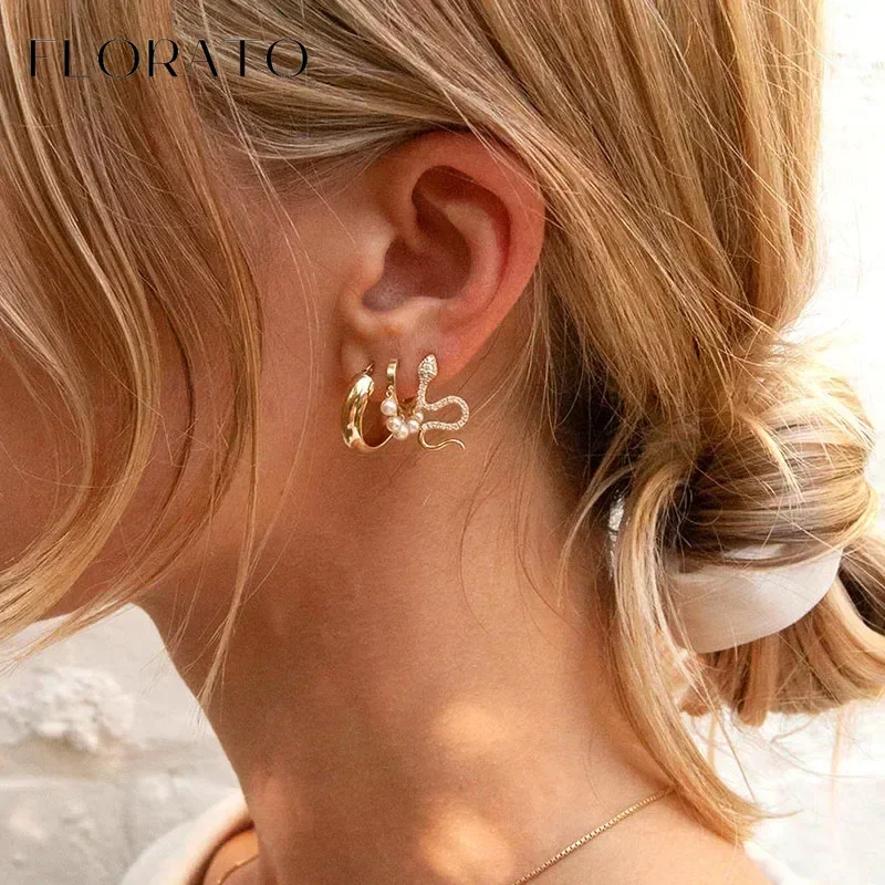 Vintage 925 Sterling Silver Ear Needle Pearl Series Earrings Hanging Hoop Earrings For Women Temperament Sweet Wedding Jewelry