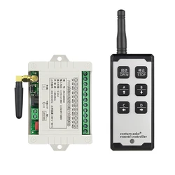 DC 12V 24V 36V 420-450MHz 4 Channel 10A Relay FSK FHSS Wireless Remote Control Switch Receiver Transmitter For Motor Lights