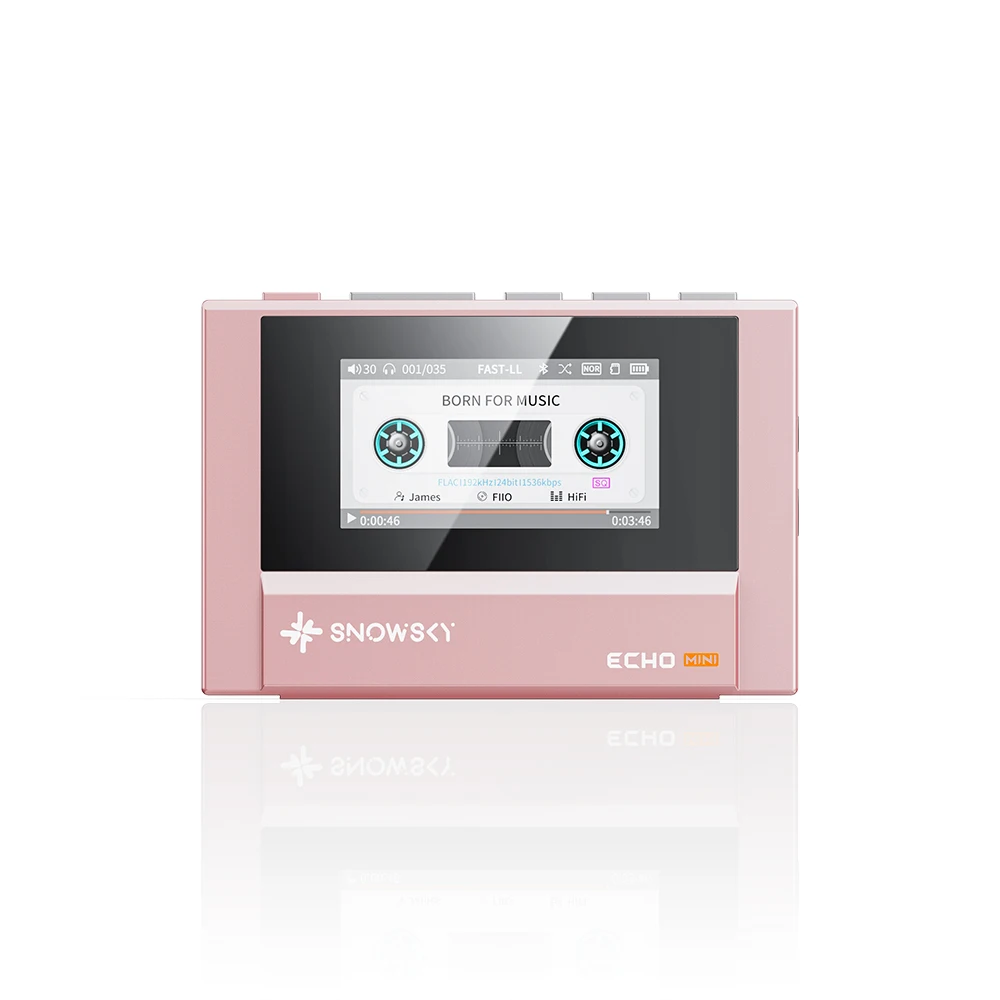 SnowSky/FiiO Echo Mini HiFi Bluetooth MP3 Pure Muziekspeler, 15 uur afspelen, 3,5 mm/4,4 mm hoofdtelefoonuitgang