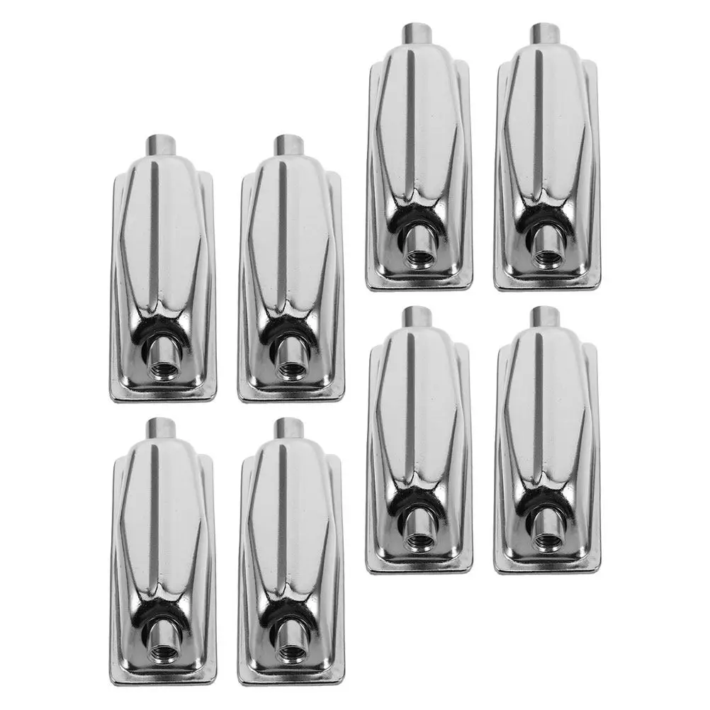 8Pcs Snare Drum Lugs Double End Electroplated Chrome Metal Drum Hardware for Bass Snare Drums Quick Setup