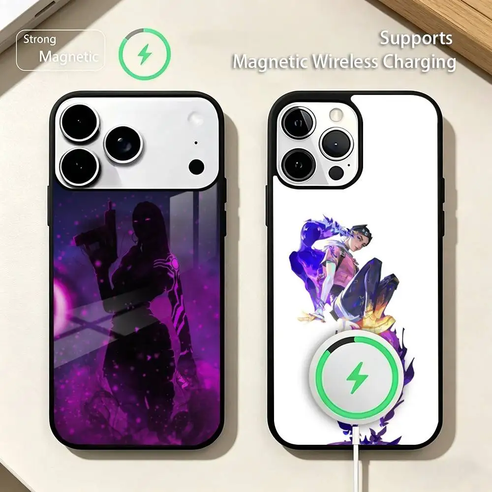 

S-Shooting game V-VALORANT Phone Case For iPhone17,16,15,14,13,12,11 Plus,Pro Compatible with magnetic wireless charging