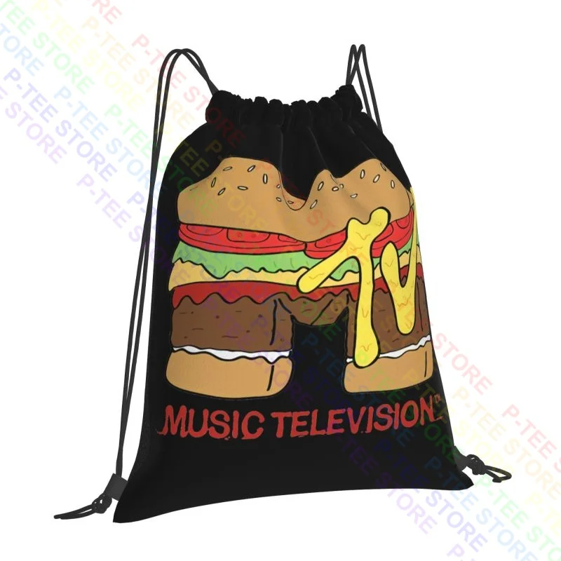 Mtv Music Television 80S 90S Drawstring Bags Gym Bag Newest Swimming Eco Friendly Riding Backpack