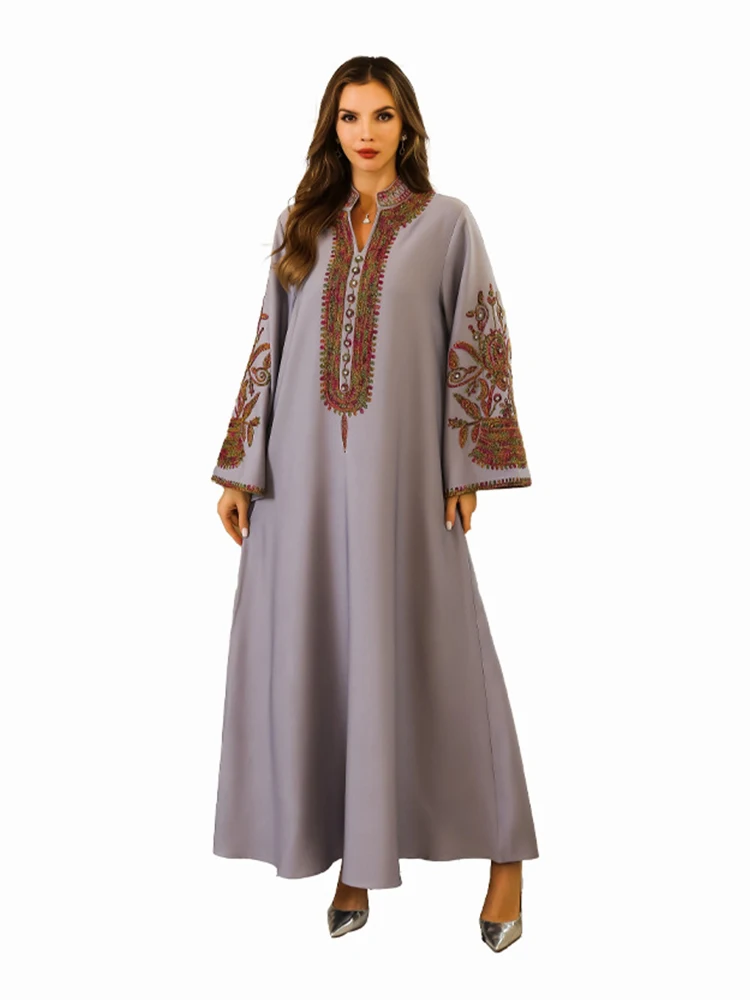 Muslim Dress for Women Jalabiya Abaya Mujer Vestidos Ramadan Long Dresses Woman Robe Moroccan