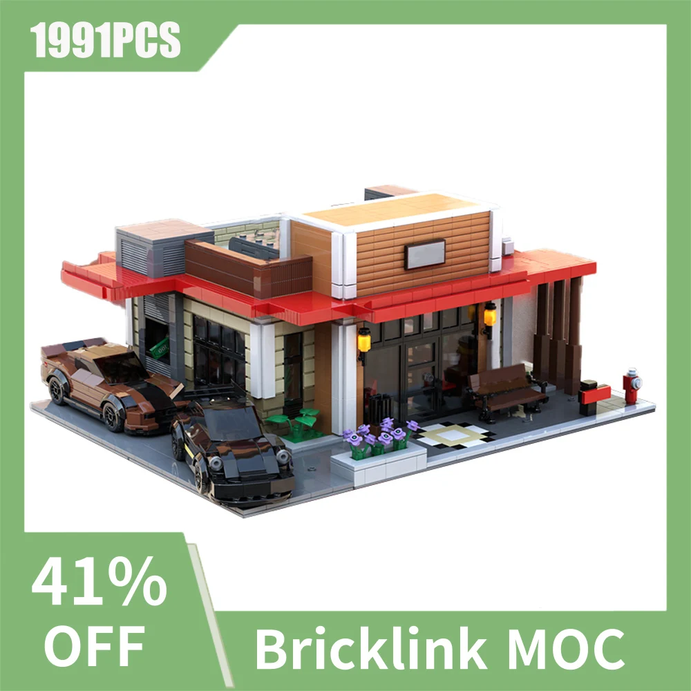 

1991PCS City Hot Selling Street View Moc Modular City Fast Food Restaurant DIY creative ideas Children Toy birthday Gift Blocks