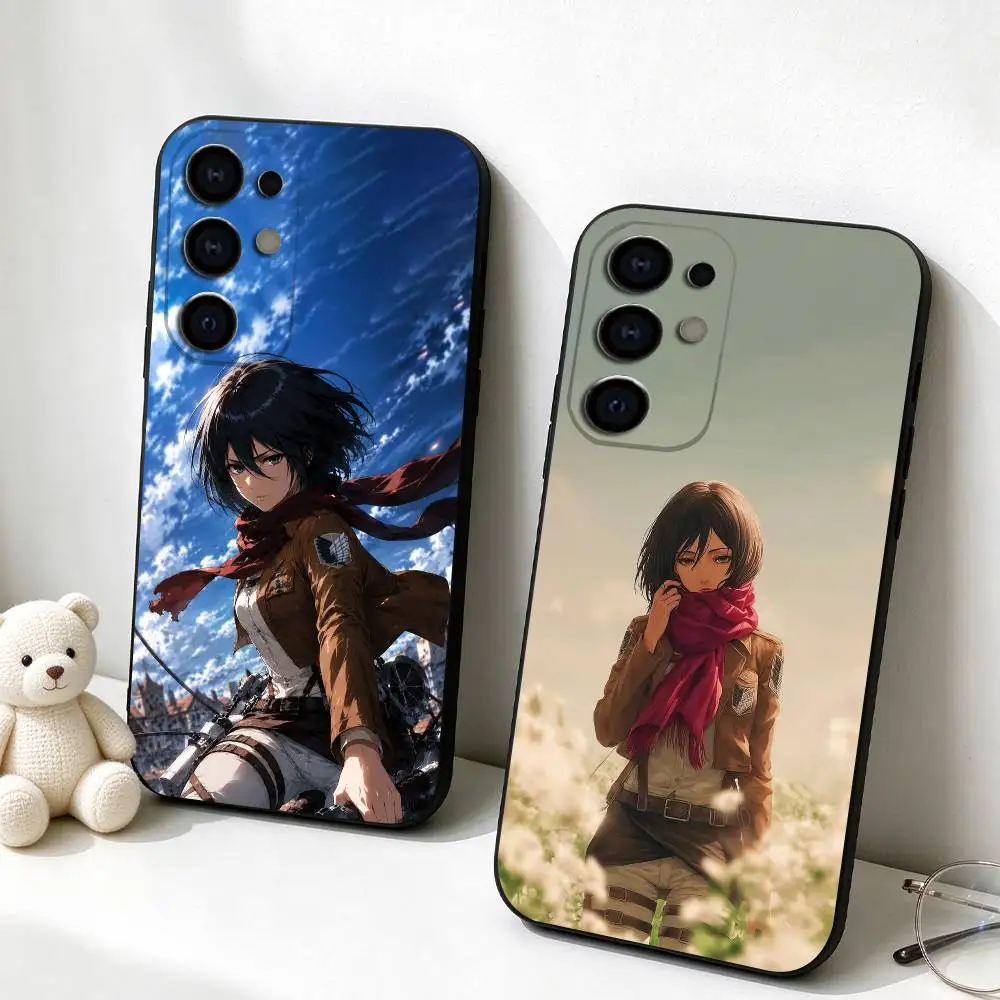 Attack on Titan Mikasa Ackerman  Phone Case Black Silicone Soft For Samsung S26,S25,S24,S23,S22,S21,S30,Ultra,Plus,Fe,Lite Gift