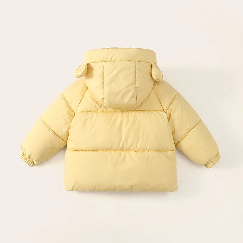 Kleinkinder Kapuzen-Daunenjacke aus Baumwolle 2026 Herbst Winter Baby Jungen Mädchen 3D Tierohren Niedliche Cartoon-Reißverschluss Warme Dicke Oberbekleidung – Detail 4
