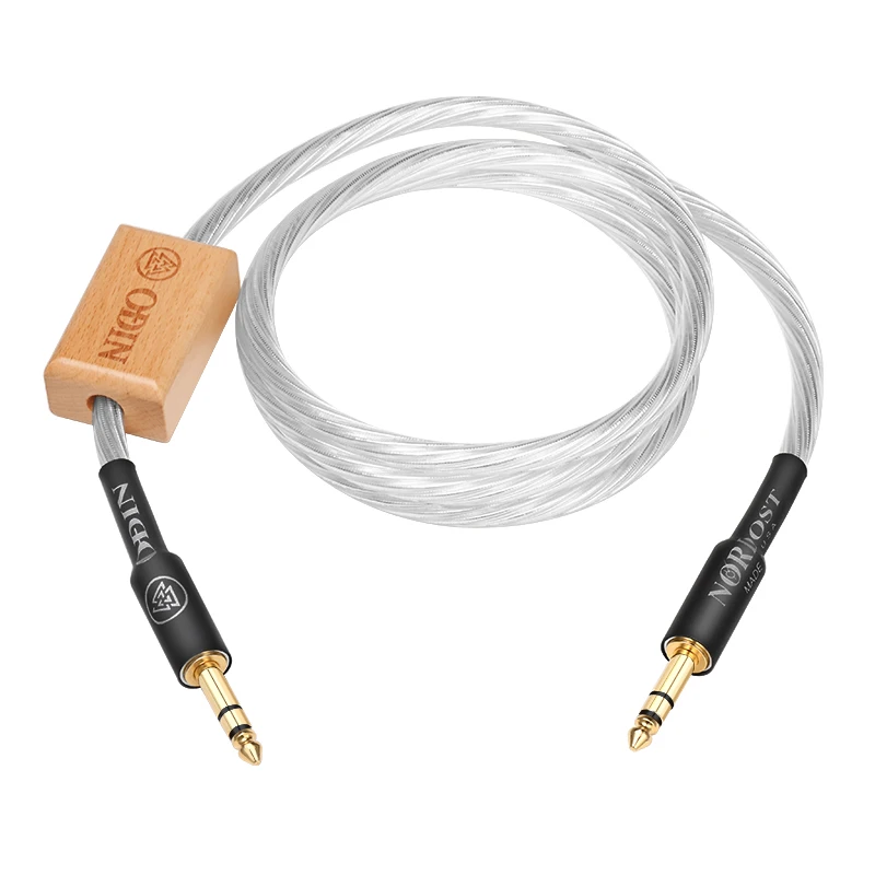 ODIN Hifi 6.5mm Jack Audio Cable Pure Silver 6.35mm (1/4) TRS Stereo Male to Male Aux Cable for Guitar Mixer Amplifier