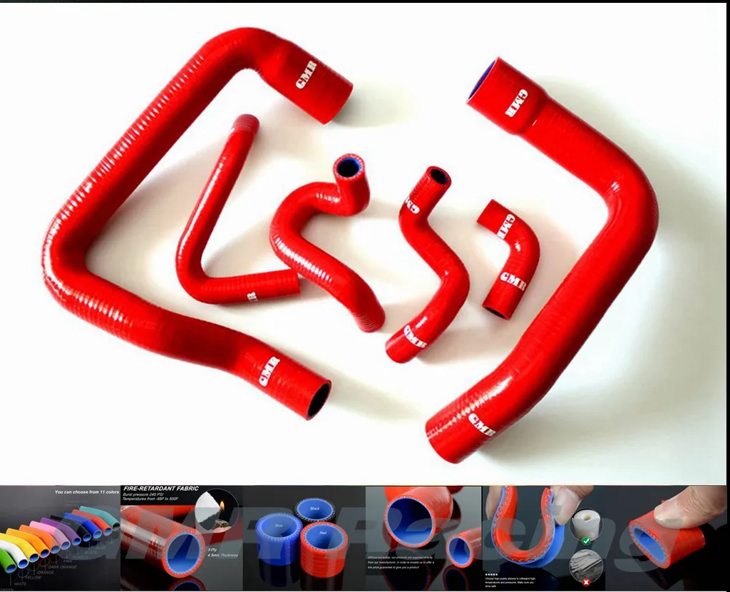 CAR Silicone Coolant Radiator Hose Kit Clamp For 1986-1993 87 88 89 90 91 92 93 Ford Mustang GT Foxbody 5.0 US RED BLUE BLACK