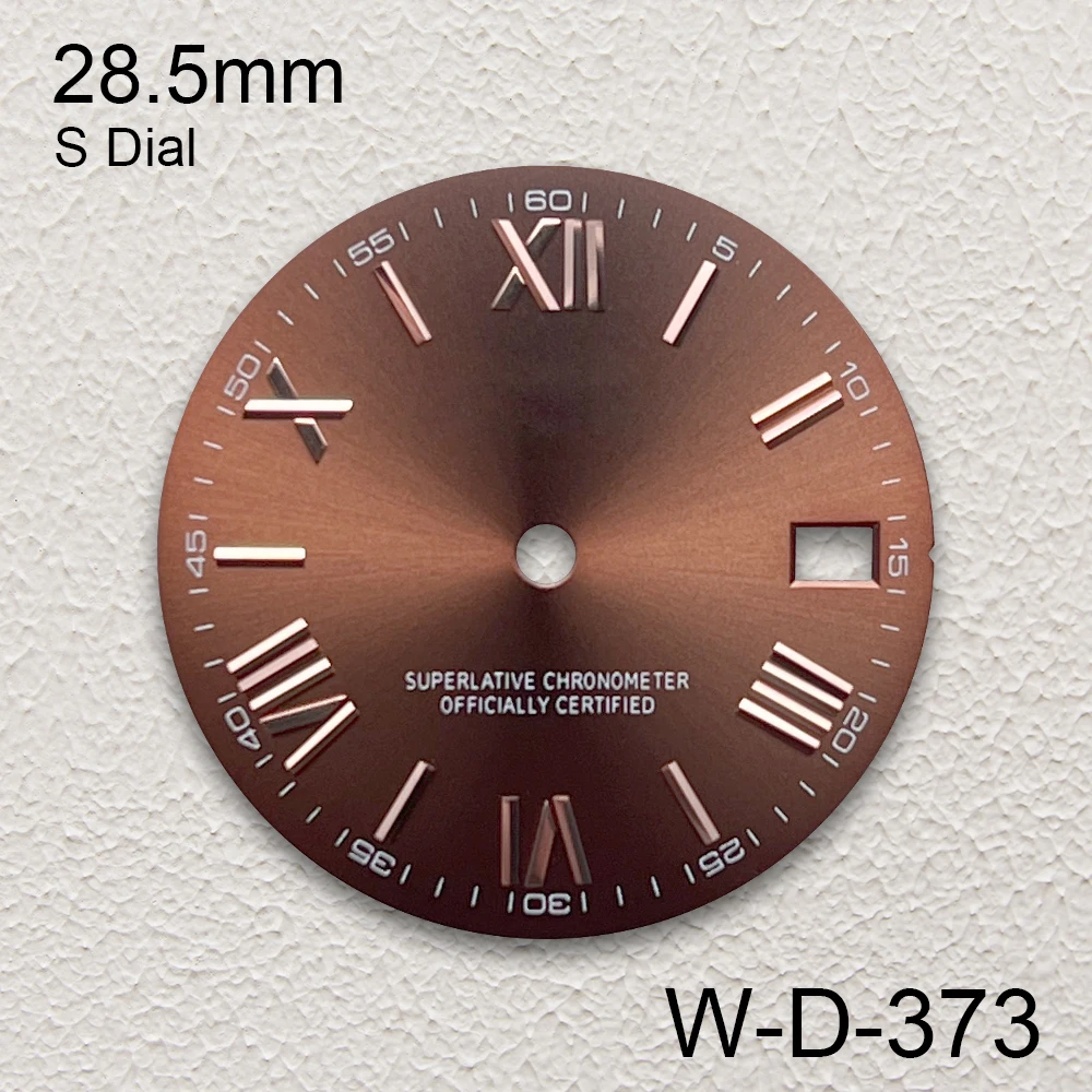 28,5 mm S-Logo Rom Zifferblatt passend für NH35/NH36 japanisches Automatikwerk Sunray/Mattes Zifferblatt Uhrenmodifikationszubehör