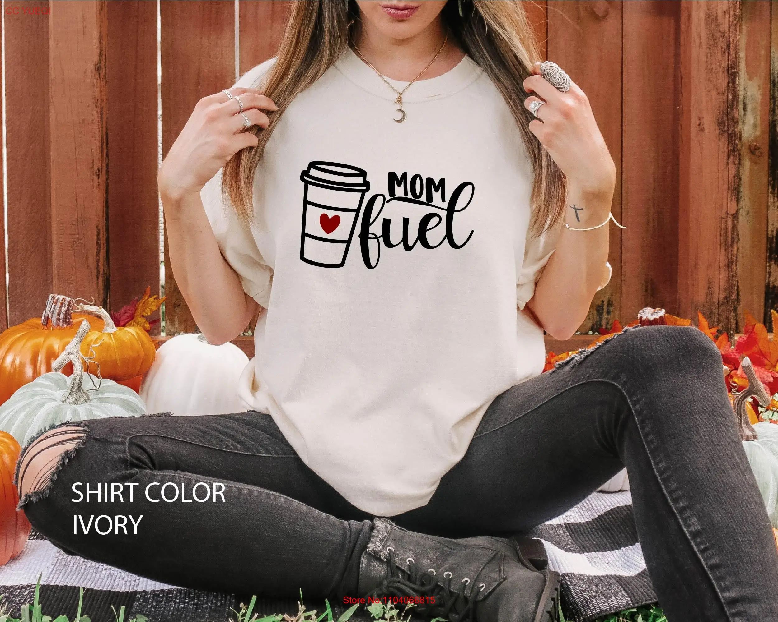 Mom Fuel Comfort Color T Shirt Mothers day Coffee Lover New Cups long or short sleeves