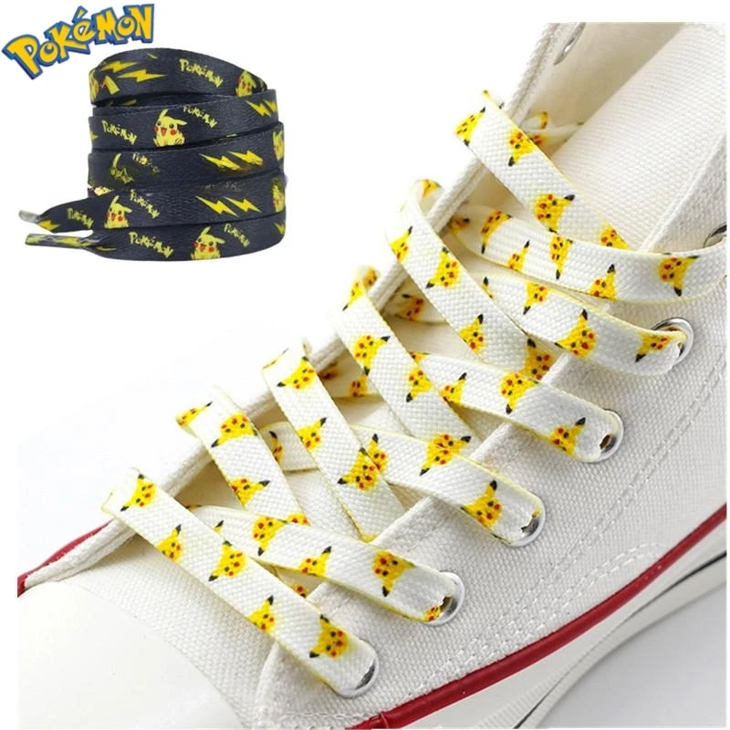 1pair Pokemon Anime Shoelaces Pikachu Kawaii Shoelaces Cartoon Squirtle Colorful Sports Shoes Accessories Kids Gift 120Cm /150Cm