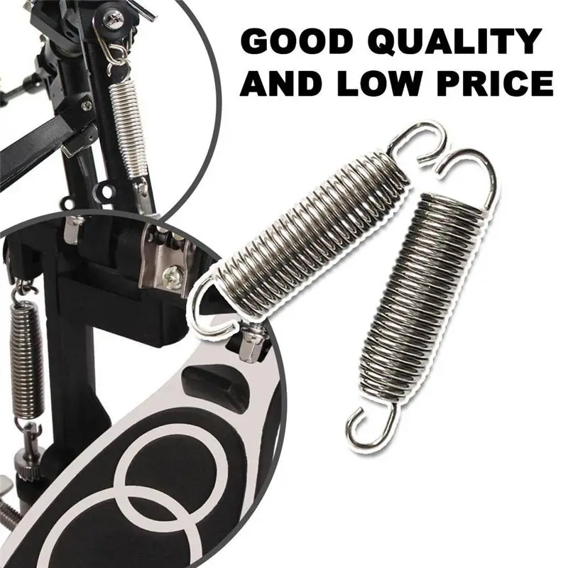 【NEW B63C】 4 Pieces Drum Pedal Hammer Mallet Springs Silver Quick Response Drum Pedal Spring Drum Pedal Mallet Parts