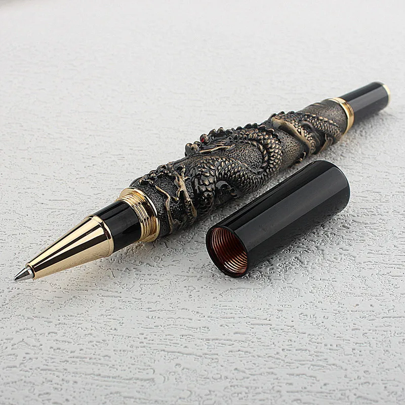 

Jinhao Metal Dragon Roller Ball Pen 0.7MM Nib Writing Business Office Students Supplies Stationary Pens for Writing