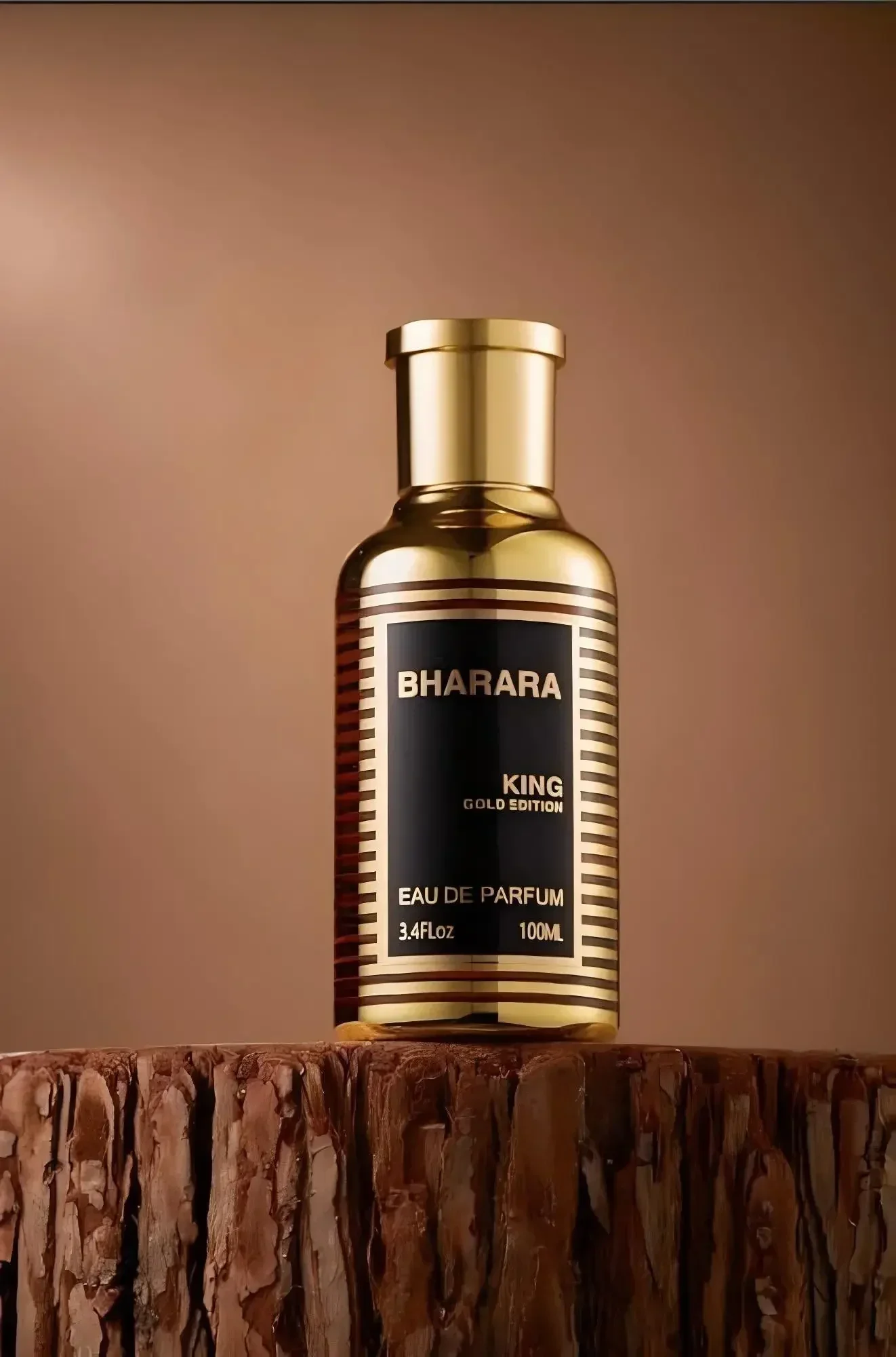 Bharara King Gold Edition EDP 3.4oz/100ml – كولونيا خشبية كهرمانية قوية تدوم طويلاً، هدية فاخرة له عيد الميلاد والهالوين