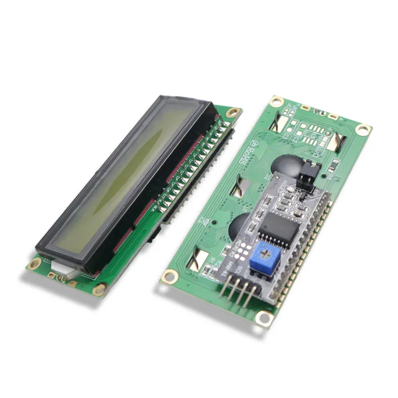 LCD1602 16X1 Character Digital LCD  Display Module LCM STN SPLC780D KS0066 LED Backlight Row Interface Board Blue/Yellow 5V