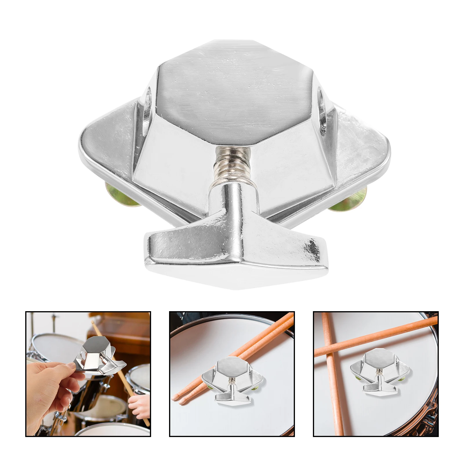 

Chrome Drum Base Holder Component Flat Hardware Silver Aluminum Alloy Leg Mounts