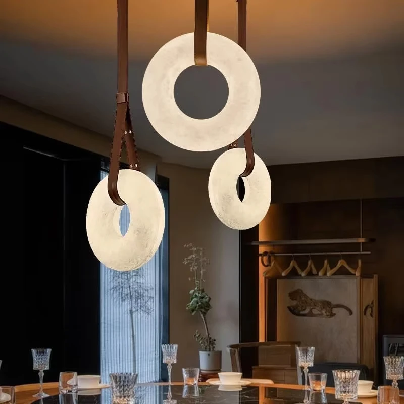 

Spanish Marble LED Pendant Light New Designer Luxury Minimalist Living Room Dining Room Bedroom Ceiling Lighting Fixtures