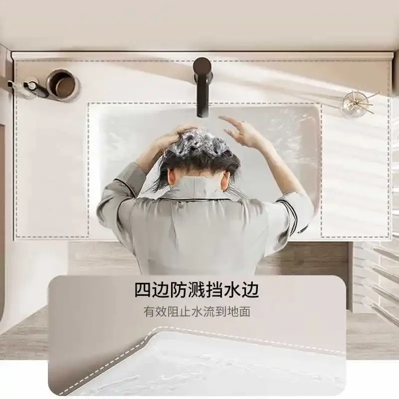 Bacia integrada de cerâmica, armário de banheiro, lavatório creme de banheiro, lavatório