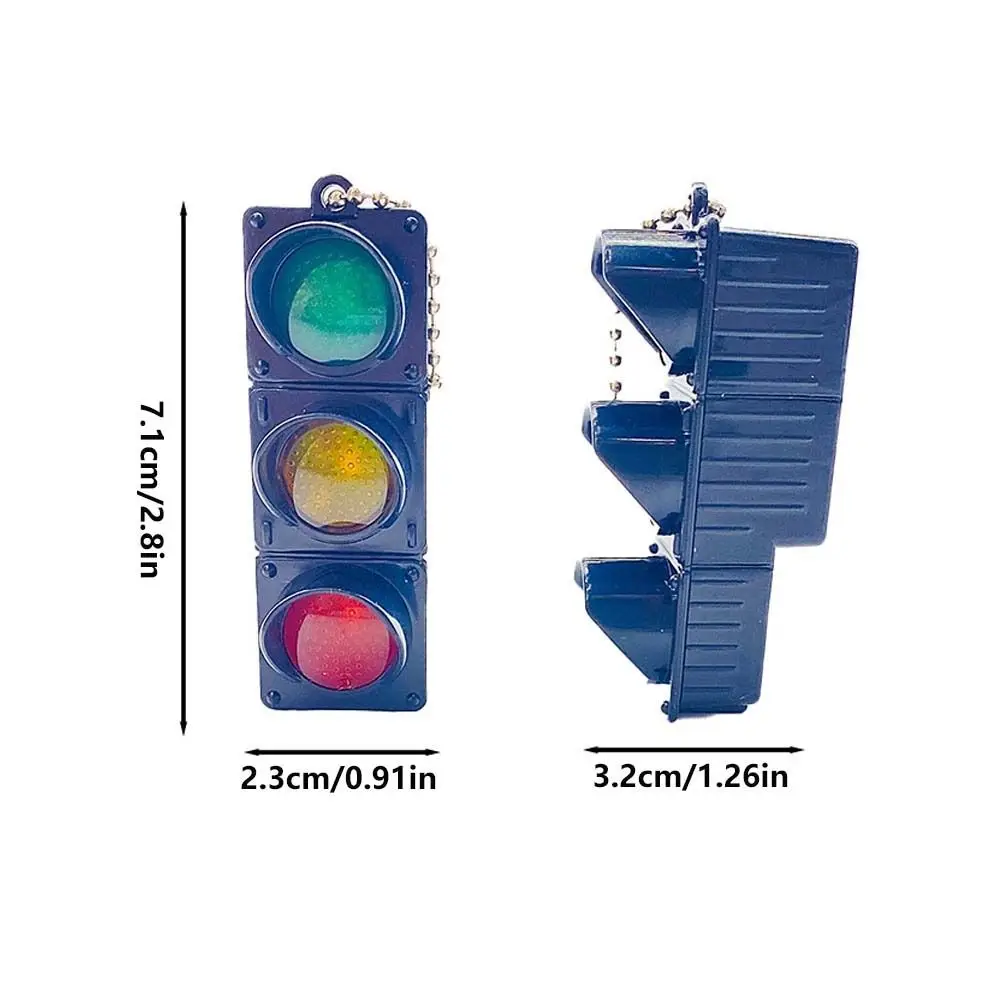 

Plastic Traffic Light Key Chain Bag Pendant Glowing Charms Signal Light Pendant Car Keychains Jewelry Accessories 3D Key Ring