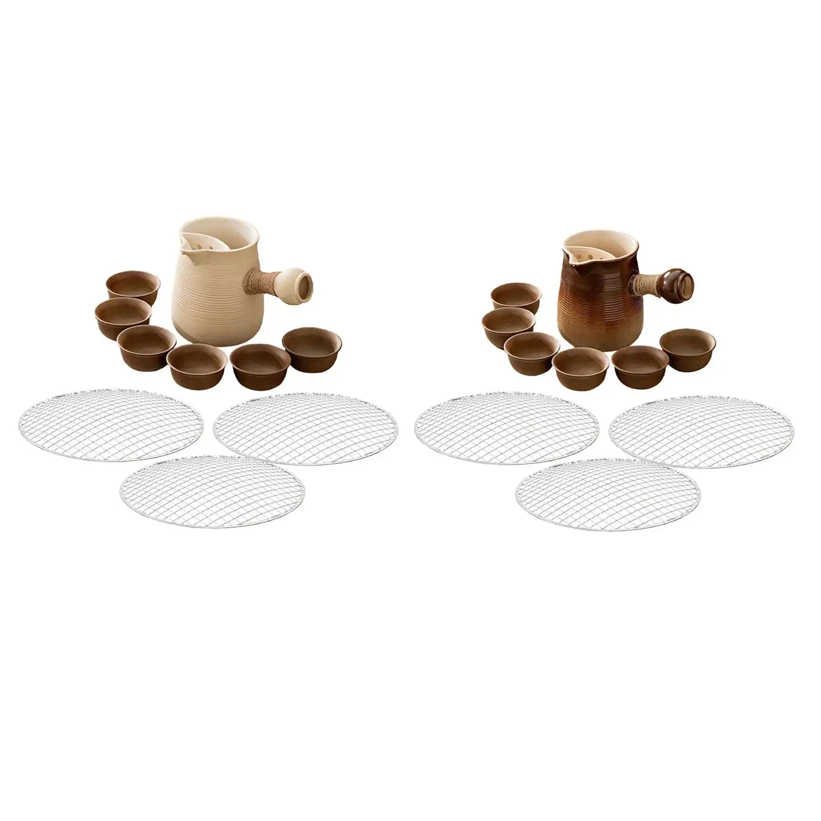 Side Handle Ceramic Teapot with Built in Strainer 20oz Tea Maker with 6 Cups Heat Resistant Kettle for Tea Ceremony Gift