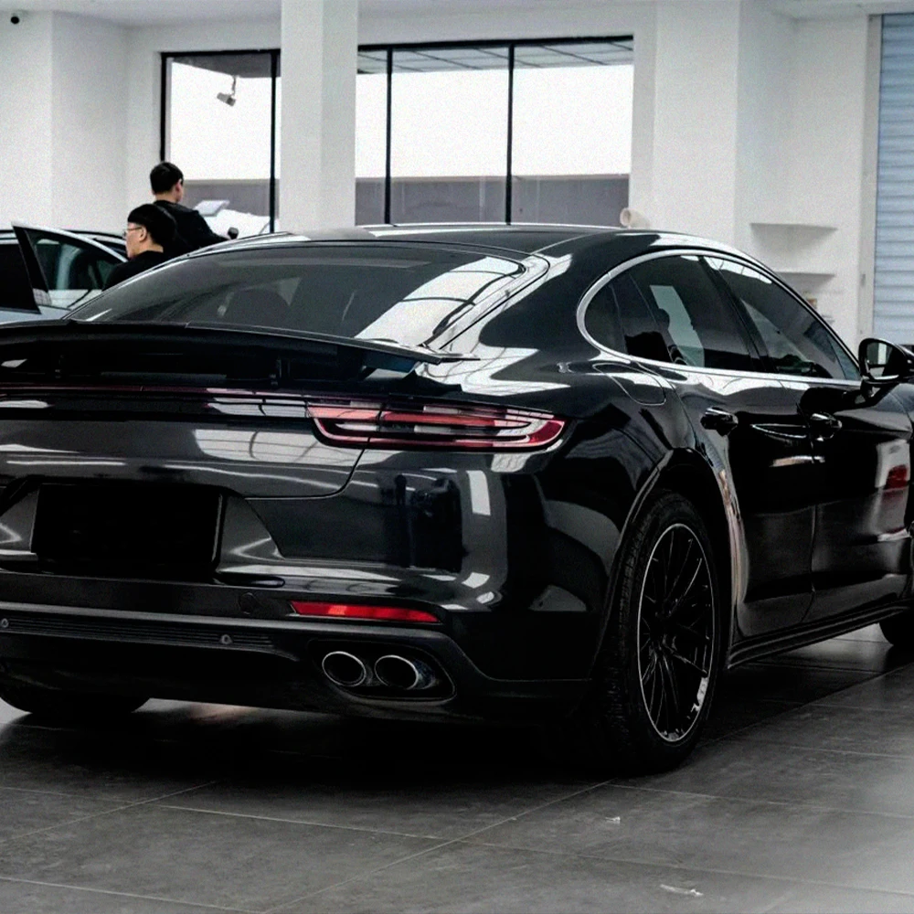 

Car Vinyl Wraps Film Satin Metalliced Havana Black Color Change Vehicle Sticker Custom Tuning Wrapping Multiple Sizes Available