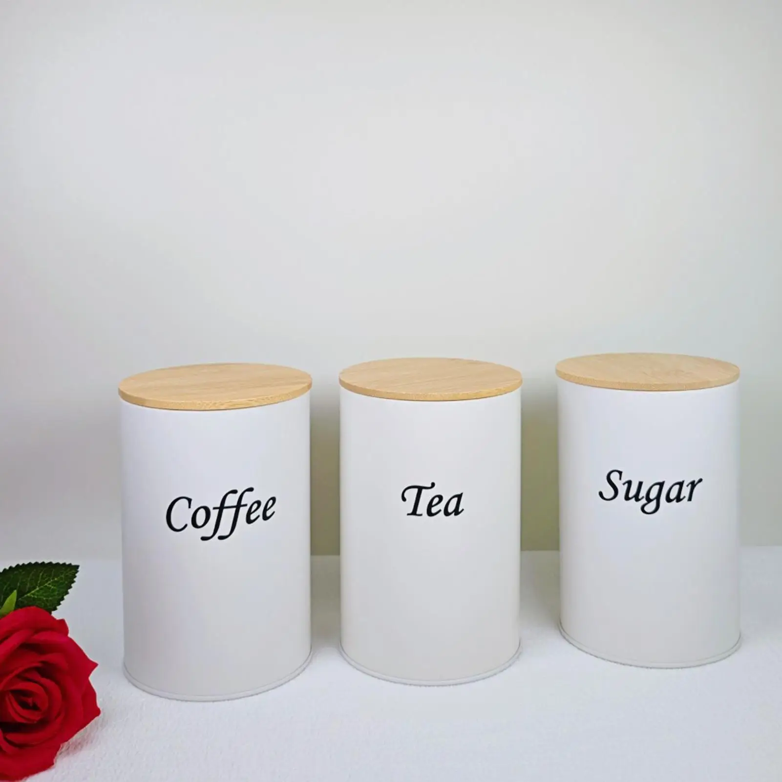 Tea Canister 3 Pieces 1200ml Large Capacity Food Organizer Coffee Bean Storage Jars For Candy Oats Flour Creamer Salt Kitchen