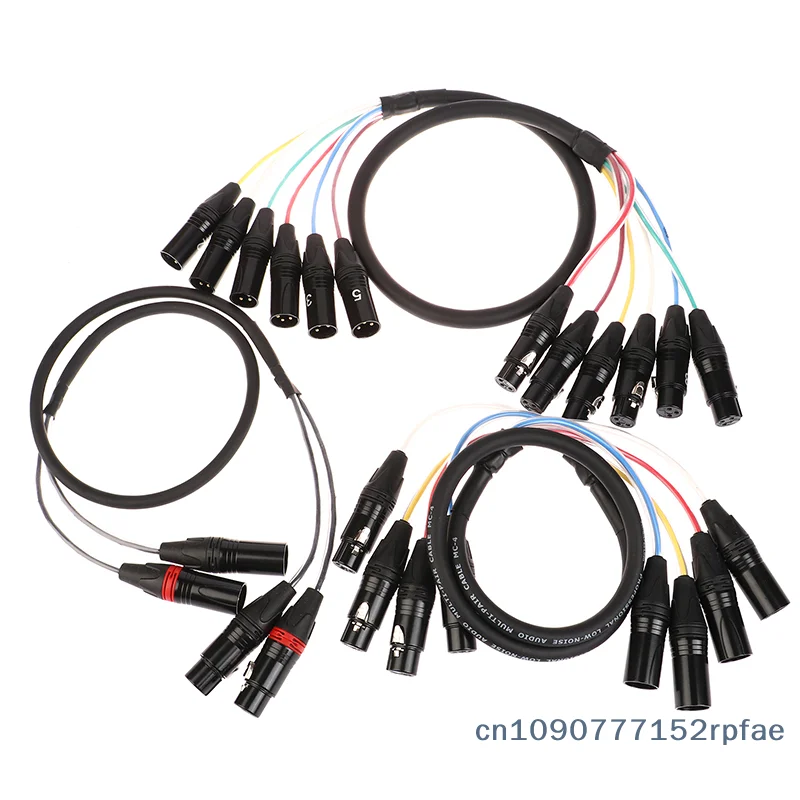 {NN72} 2 4 6 Channel Professional Multi-Media 3 Pin XLR Cable Male To Female Balanced Audio Extension Cord