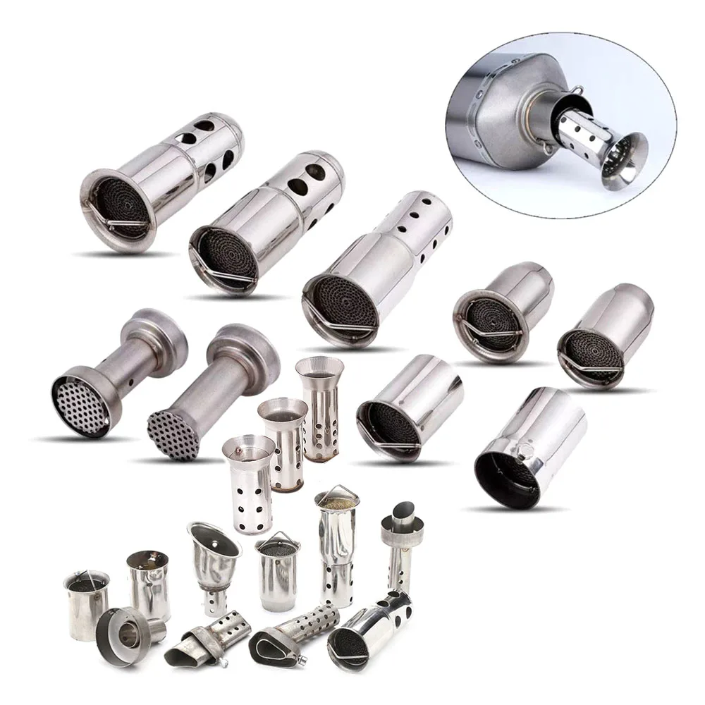 Universal 51mm 60mm Motorcycle Front Catalyst DB Killer Removable Muffler Noise Sound Eliminator For Motorcycle Exhaust Muffler