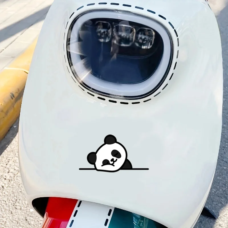 Stile carino: decalcomania per auto a tema "Sleepy Panda", adesivo per auto in piedi, articolo distintivo per lo styling automobilistico