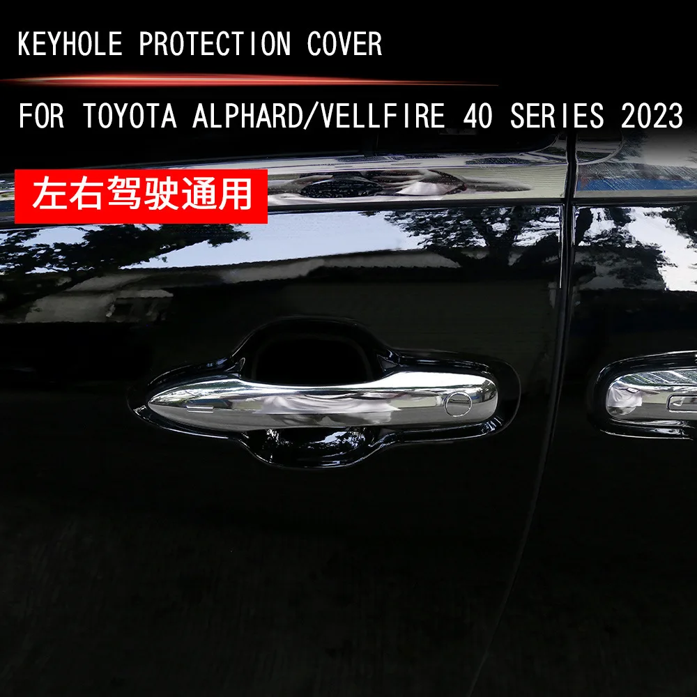 

Для Toyota ALPHARD 2024-2026 аксессуары карбоновый хром черный автомобильная дверная ручка протектор дверная ручка рамка отделка авто крышка ручки