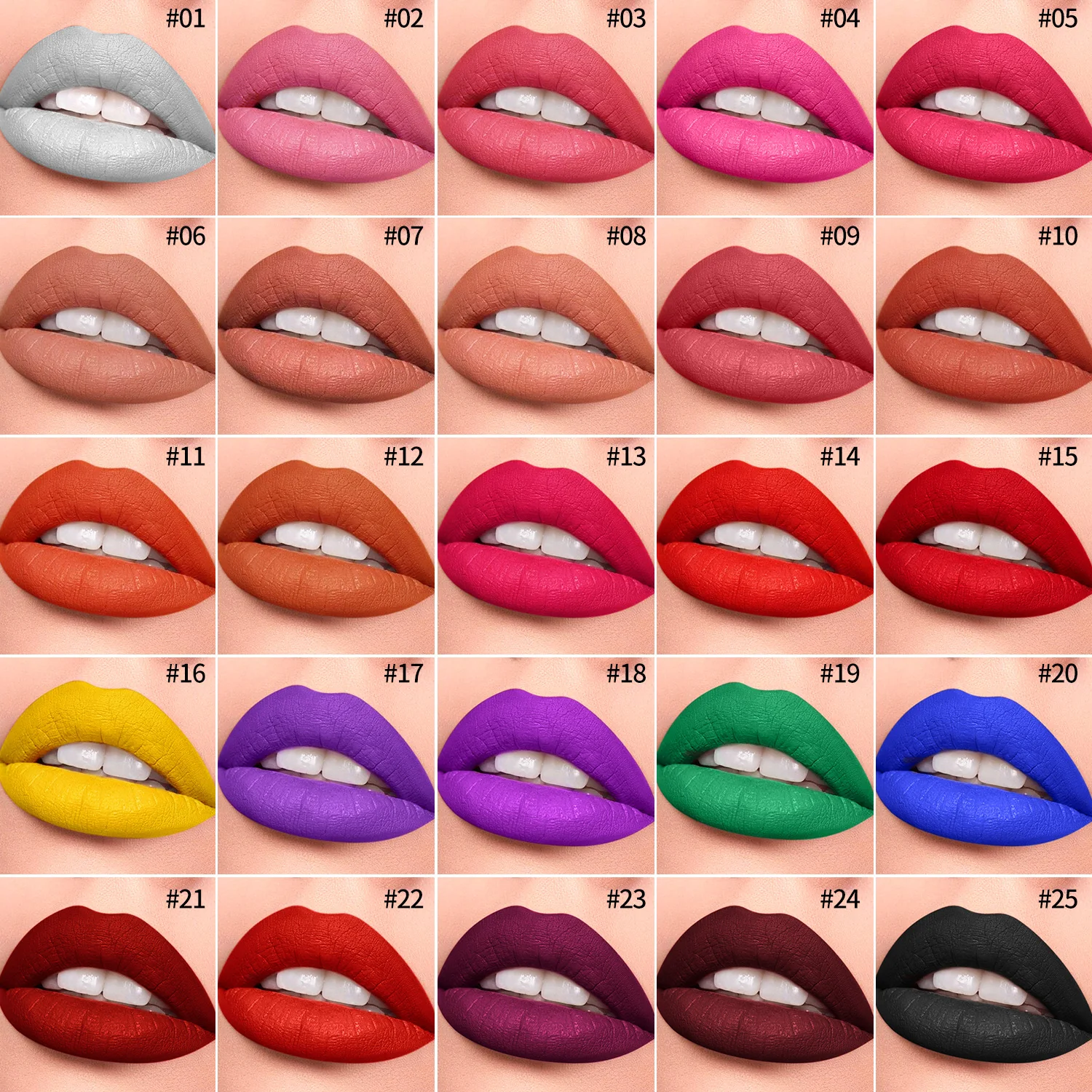 25 Colors Lipstick Palette Smooth,DE\'LANCI Makeup Oil Lipstick Palette Red/Pink/Nude,Moisturizing Shades,Lip Gloss Cosmetics