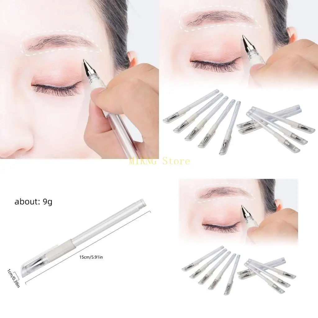 

10x/Set Skin Marking Pen Eyebrow White Marker Pen Permanent Makeup Pen best sale