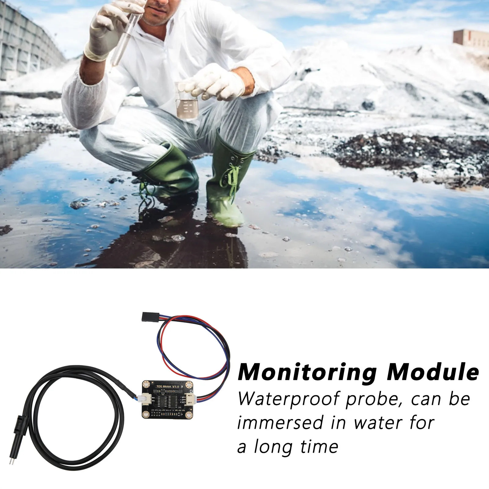 Conductivity Sensor Water Conductivity Sensor for Liquid Quality Monitoring Detection Tester Module Parts Monitoring Module