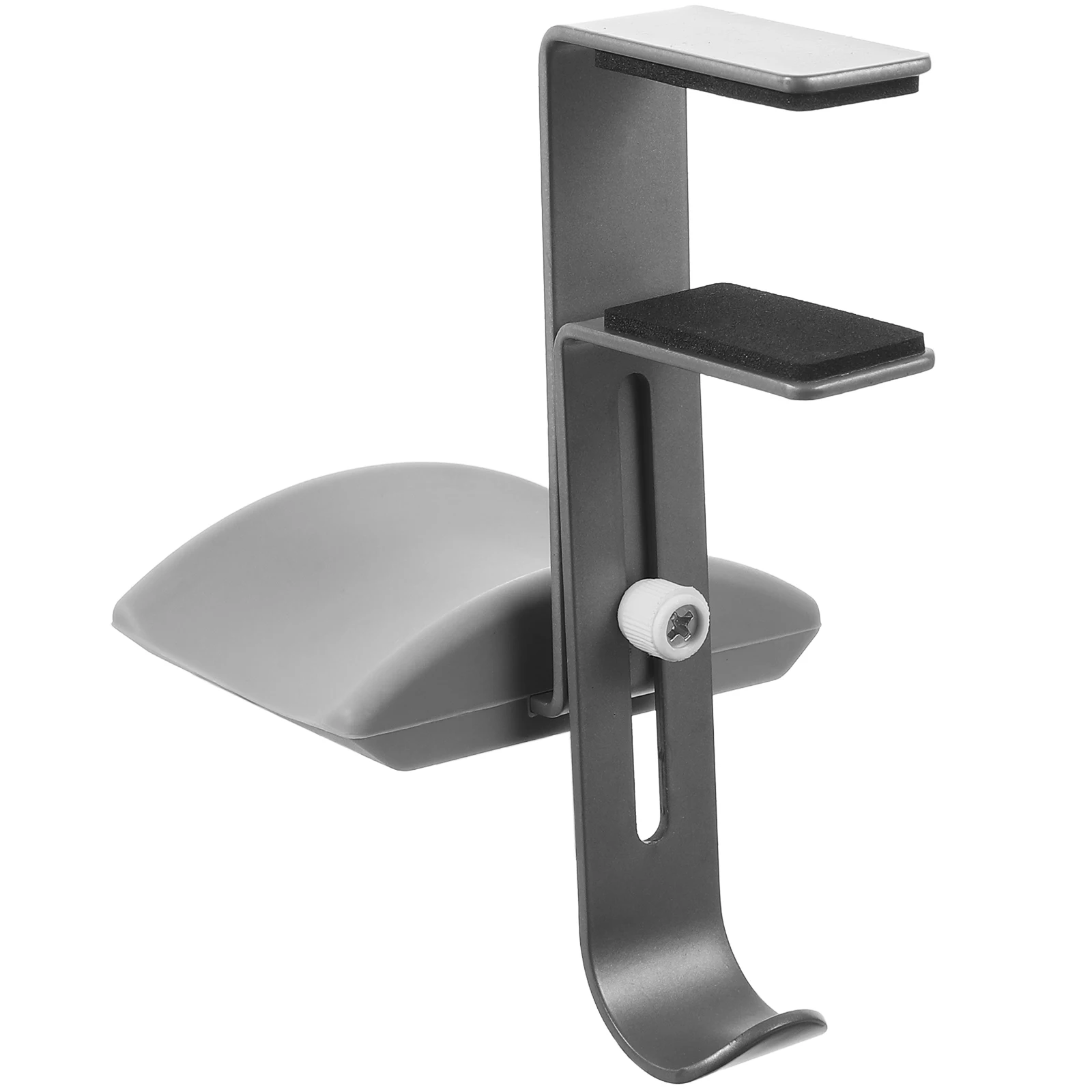 

Headphone Stand Holder Grey Silicone Pad Protects Beam Stable Large Small Size HiFi Gaming Earphone Rack Under Desk Hook Anti