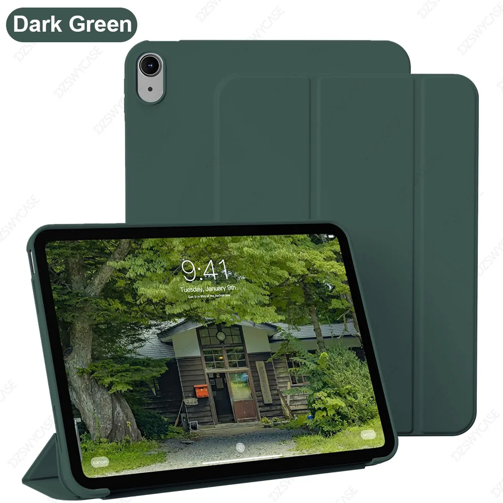 Case voor iPad 11e (A16) 11 inch 2025/10e generatie 10,9 inch 2022, ondersteuning Auto Wake/Sleep, driebladige standaardcover, met zachte TPU-achterkant - afbeelding 1