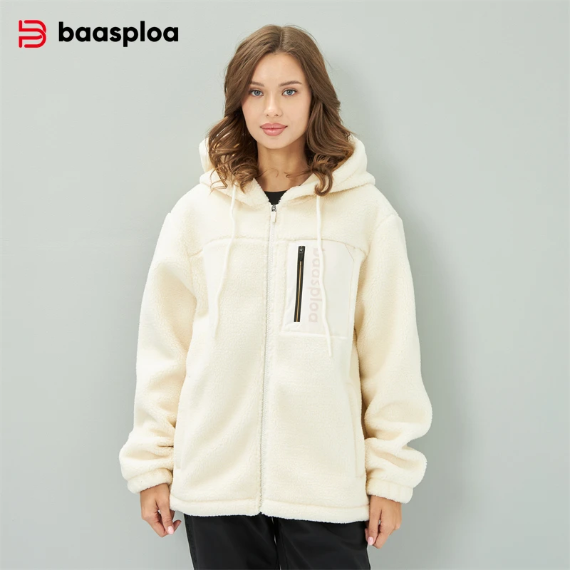 Baasploa Women Warm Coats Winter Berber Fleece Jackets New Autumn Women Comfort Sport Casual Outdoor High Quality Soft Clothes