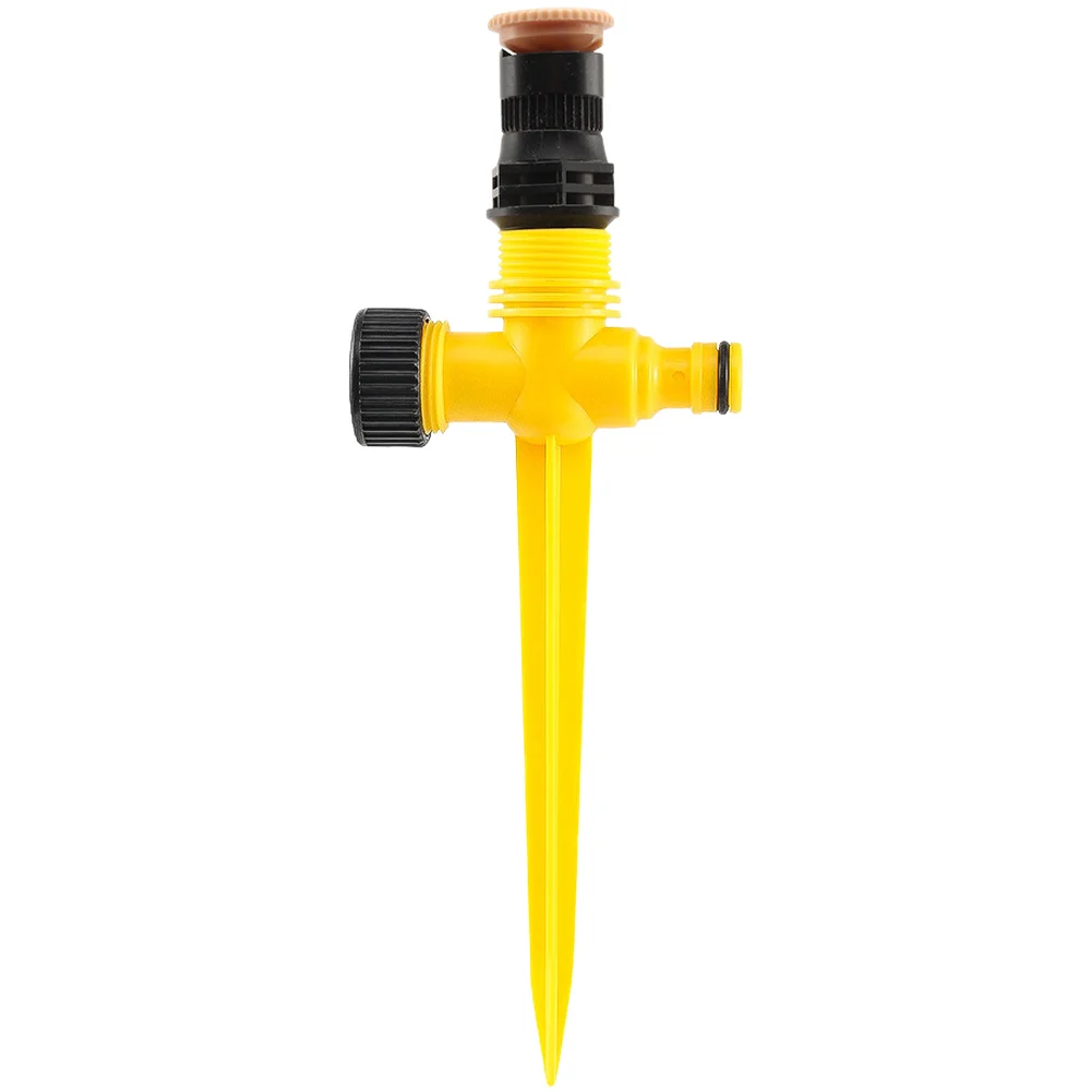 Rotating automatic sprinkler for garden lawn irrigation with 360 degree adjustable nozzle and multiple connection possibilities