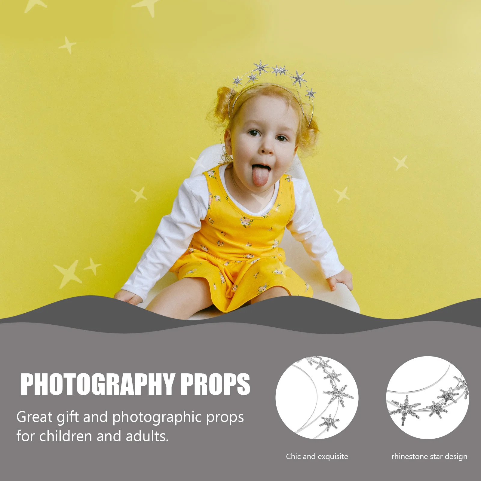 

1Pcs Crystal Crown Hairband Glamorous Rhinestone Star Headdress Bridal Hair Accessories Elegant Party Hair Jewelry Women Girls