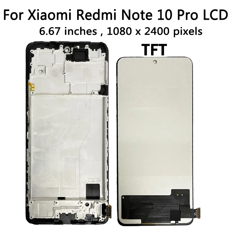 6.67\'\' AA+ Display for Xiaomi Redmi Note 10 Pro LCD Touch Screen Digitizer Assembly Parts for Redmi note10pro M2101K6G display