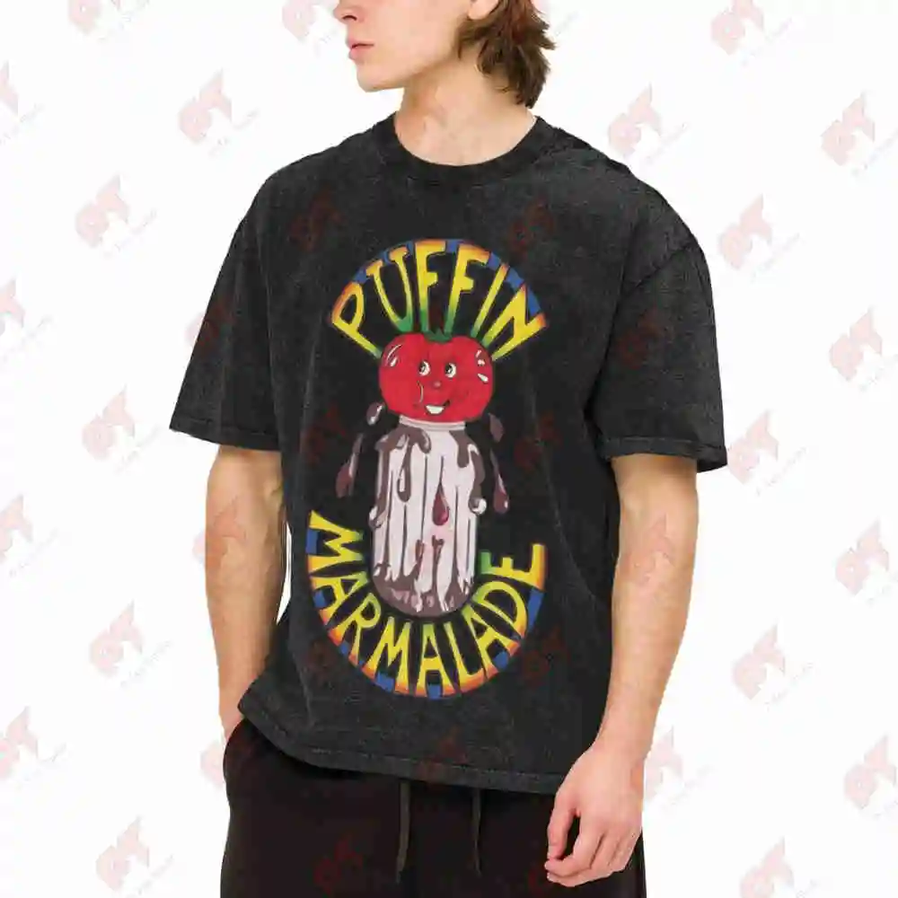 Puffin Marmelade Terence Hill Bud Spencer Vintage Washed Tee Pure Cotton T-Shirt