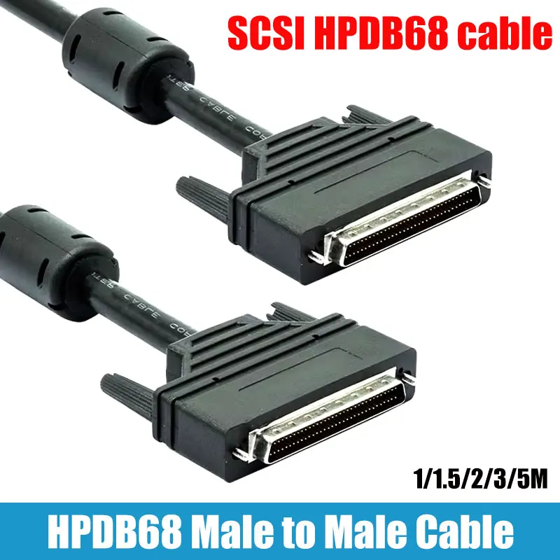 SCSI Cable HPDB68 Server Industrial Control Cable 68-pin Male to Male Full Copper Double Shielded Motion Control Card Data Cable