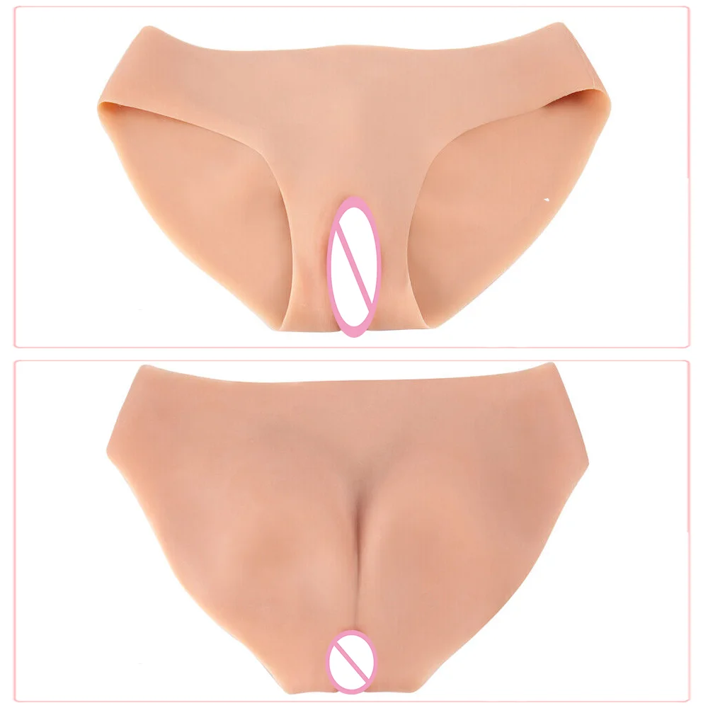 Tgirl Cosplay Realistic Fake Vagina Silicone Pants Hiding Penis Sex Triangle Underwear For Crossdressers Transgender Men