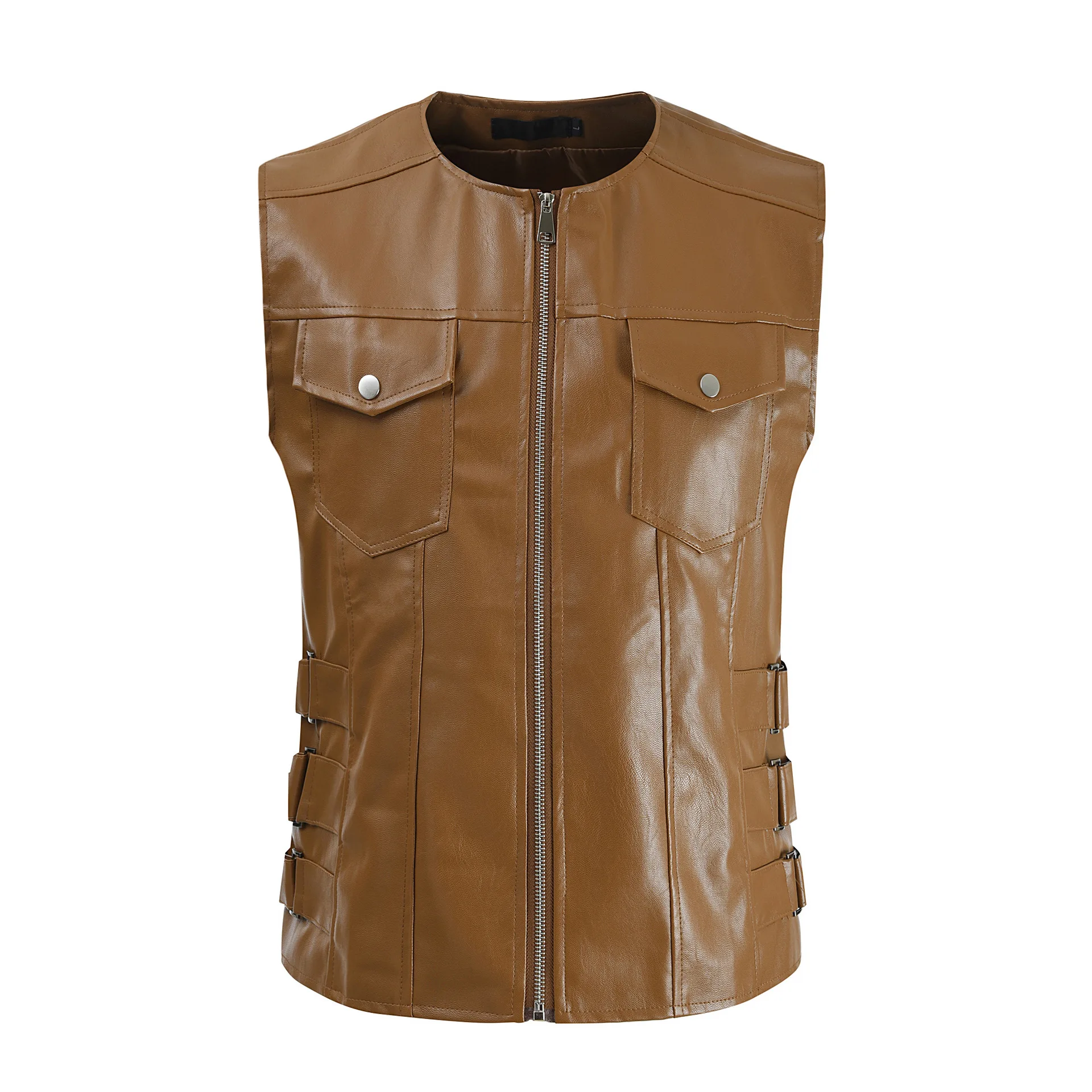 Spring And Autumn Korean Version Of Men's Casual Vest Fashion Trend Zipper Men's Jacket Vest