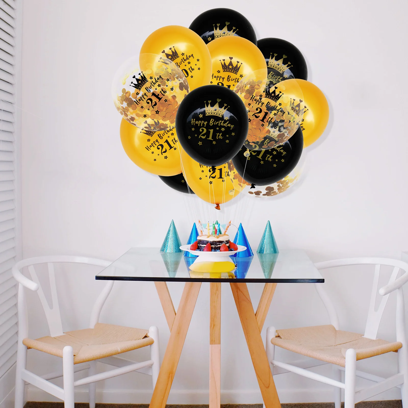 

15 Pcs Balloon Confetti Set Birthday Party Supplies​​​​​​​ Balloons Latex for Decorate Number Printing
