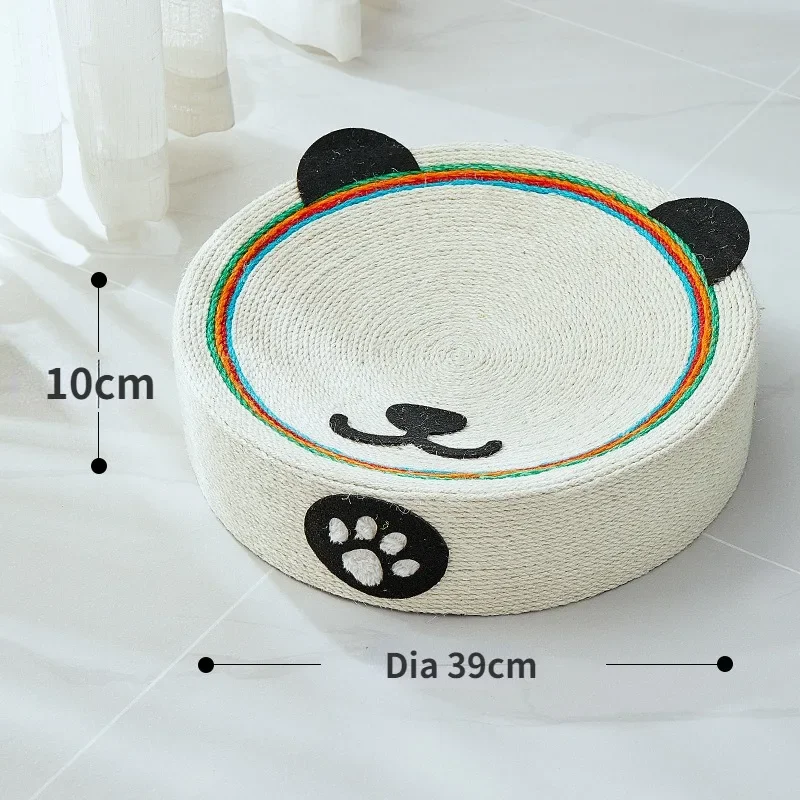 Imagem -05 - Round Cat Scratcher Pad Tecelagem de Sisal Cats Scratching Board Casa de Gato em Garras de Moagem Brinquedos para Treinamento de Gatos